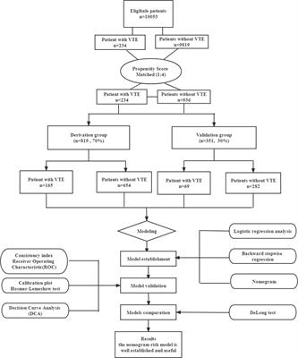 Derivation, validation and assessment of a novel nomogram-based risk assessment model for venous thromboembolism in hospitalized patients with lung cancer: A retrospective case control study